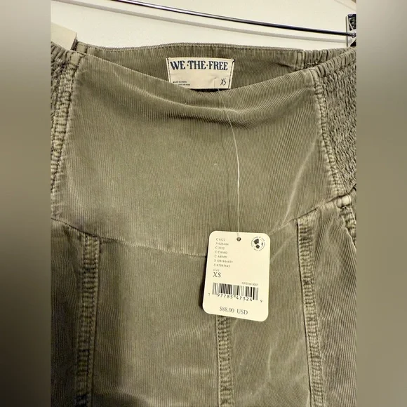 Free People Lunan Crop Harem Cord Jeans We The Free XS - Picture 6 of 11